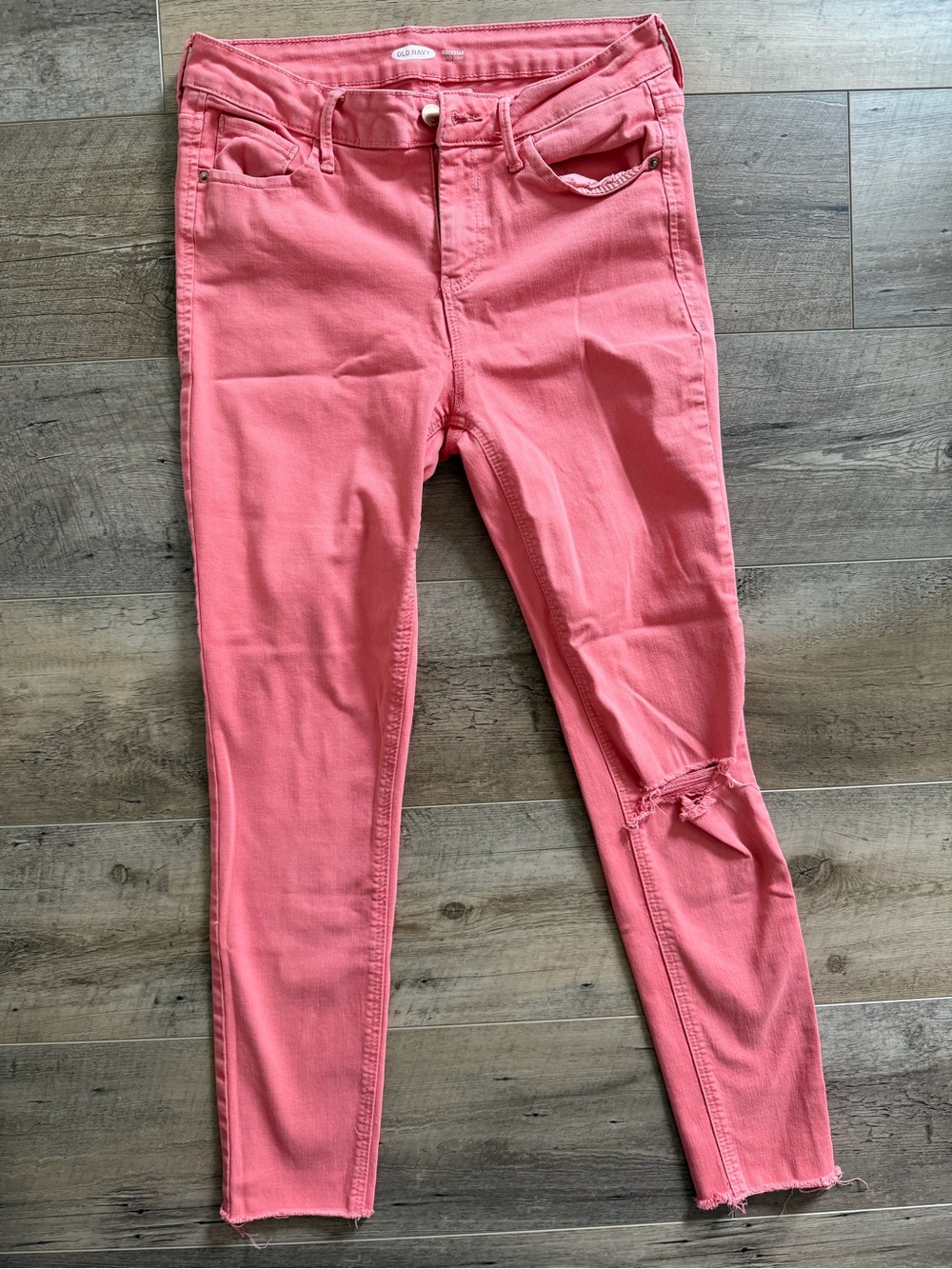 Old Navy Rockstar Distressed Pink Denim Jeans